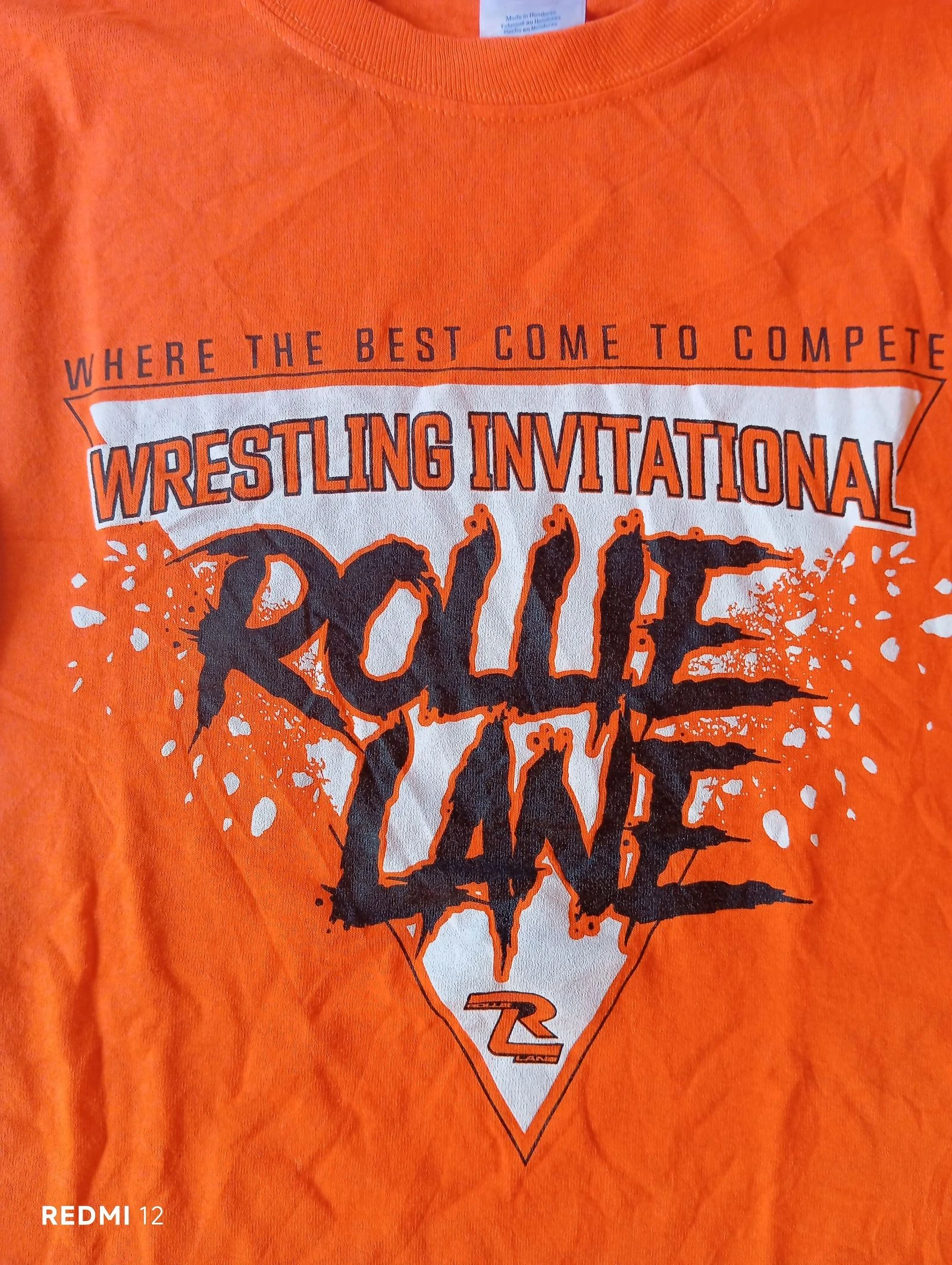 Orange Rollie Lane Wrestling Invitational T-shirt Size M – photo 2